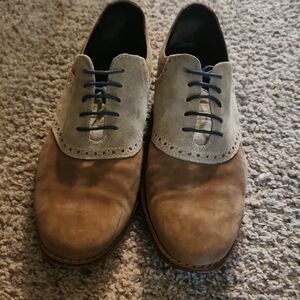 Cole Haan Tan and Gray Oxford Shoes